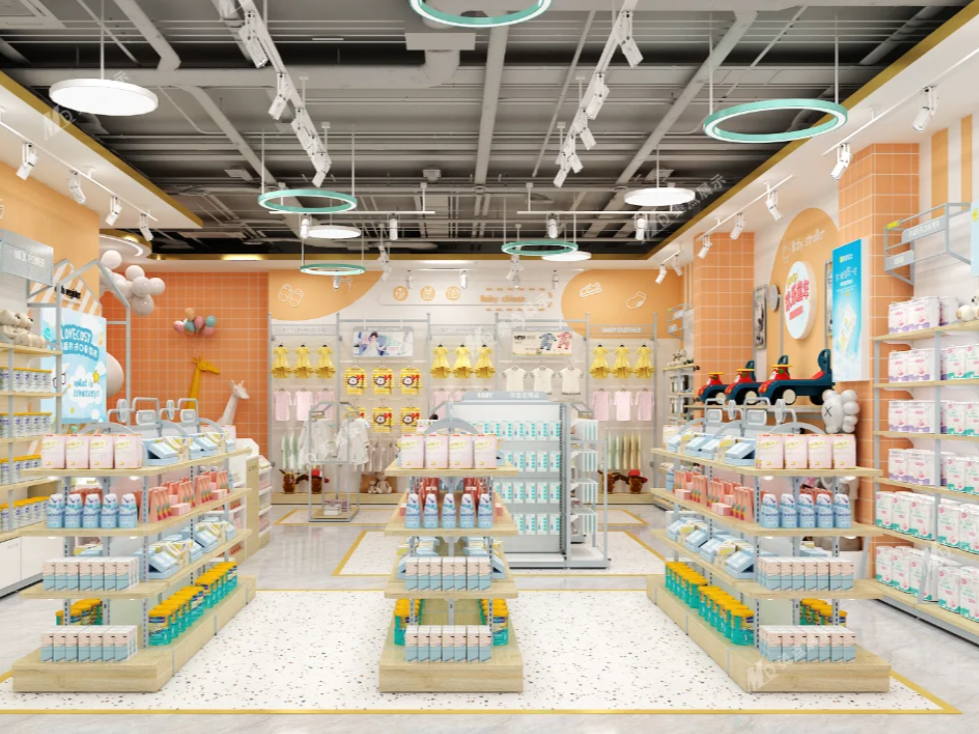 重庆法式风格母婴店装修案例效